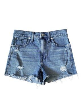 Madewell The Perfect Jean Short Distressed - Blue Size 27
